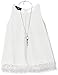 Amy Byer Girls' Big Sleeveless Trapeze Top with Peekaboo Lace