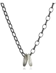 Erica Molinari "Renaissance" Sterling Silver Double Thickor Thin Circle Charm Necklace