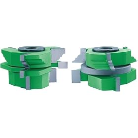 Grizzly C2178 6 pc. Stile and Rail Set - Bead and Cove, 1-1 4 Bore by Grizzly