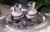 Review Escape Concepts  / Mini Hand Blown Glass Salt & Pepper Shakers, AbstractBlack