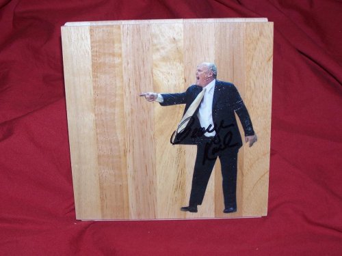 George Karl Autographed Denver Nuggets Photo Floorboard, Golden State Warriors, Proof Photo of George Signing for Us.