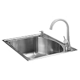 Buy American Standard 7501.103.075 Culinaire 25-Inch self-rimming Single Bowl Kitchen... by American Standard