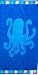 Luxury Oversized Beach Towels, Octopus, 100% Egyptian Cotton
