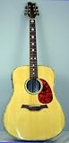ShoreCliff - Premium Solid Spruce Top Dreadnaught Acoustic Electric Guitar - Solid Rosewood Back & Sides