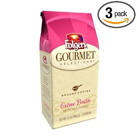 Folgers Gourmet Selections Ground Coffee, Creme Brulee, 12-Ounce Bag (Pack of 3)