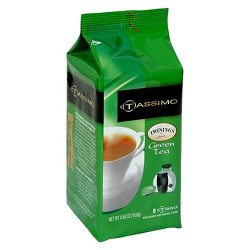 Twinings Green Tea T-Discs for Tassimo, 8-Count Package (Pack of 3) by Tassimo