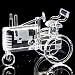 CRYSTAL TRACTOR - CRYSTAL TRACTOR SCULPTURE - tractor