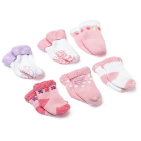Buy Carter's 6-Pack Girls Terry Comfy Fit Socks - Pink... by carter's now!