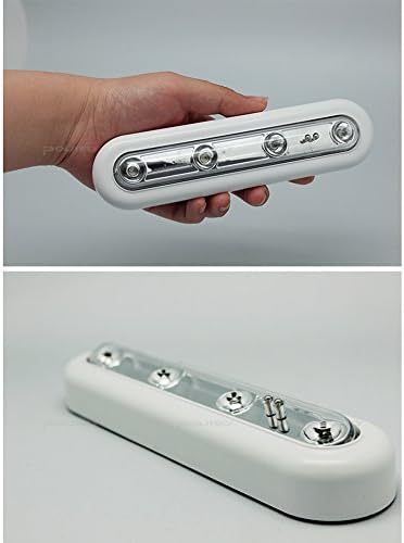Aobbi™ DIY Stick-on Anywhere Operated 4-LED Touch Tap Push Light for Closet, Cabinet, Stairs, Bar, Sheds, Attics, Garages, Car, Storage Room - Cold White Light
