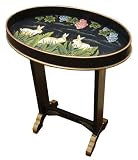 Wooden side tray table - Spring bunnies