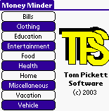 TPS Money Minder downloadable Software