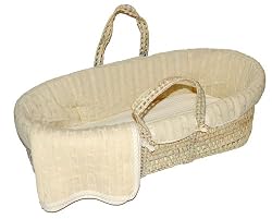 Tadpoles Cable Knit Moses Basket Set in Natural