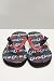 Juicy Couture Kenya Red Rubber Navy Flip Flop Shoe New