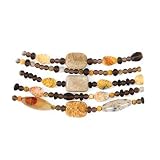 Sterling Silver Smoky Topaz and Fossil Jasper Necklace -30''