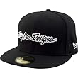 Troy Lee Designs Classic Signature Men's Fitted Casual Wear Hat w/ Free B&F Heart Sticker Bundle - Black