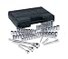 Columbian 36000 80 Piece 1/4-Inch, 3/8-Inch, and 1/2-Inch Drive Fractional, Metric, Standard, and Deep Socket Wrench Set