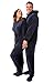 Big Feet Pjs Navy Hooded Plush Footed Pajamas - No Drop Seat