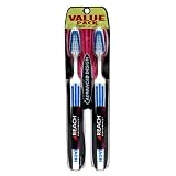 Reach Full Head Toothbrush, Medium, Assorted Colors, 2-Count Packages (Pack of 6)
