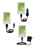 Deluxe Kit for the Toshiba e750 includes a USB cable with Car and Wall Charger - Gomadic Brand w/ TipExchange Technology
