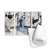 The village of Yatsuhashi at Okasaki, from.. - Tea Towel 100% Cotton - Art247 - Tea Towel - 46x70cm