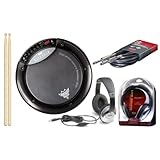 Korg Wavedrum Dynamic Percussion Synthesizer Bundle with Headphones, Drum Sticks, and 10-Foot Instrument Cable - Black