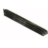 Image : Leviton 5G596-U48 GigaMax 5E Universal Patch Panel 48-Port 2RU Cat 5E Cable Management Bar Included