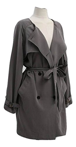 Sta.ANA(サンタ・アナ） 春 レディース スプリングコート アウター ロング トレンチコート ノーカラー 4サイズ 選べる2色