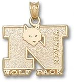 Nevada Wolf Pack Solid 10K Gold ''N'' Wolf Pendant