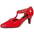 Pleaser Shoes Women's DIVINE-415W 3" Block Heel d'Orsay Style T-Strap Pump Available in 3 Colors