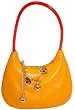 Orange Princess Purse with Silver Charms and Bells Christmas Ornament #H3839