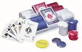 Dealer Set w/200 2g Poker Chips, Texas Hold 'Em Rule Card, Dealer Tray, 2 Decks, and Dealer Button.