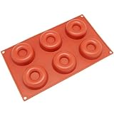 Freshware 6-Cavity Savarin and Donut Silicone Mold and Baking Pan