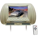 Pyle PL70HRT Adjustable Hideaway Headrest 7-Inch TFT Video Monitor (Tan)