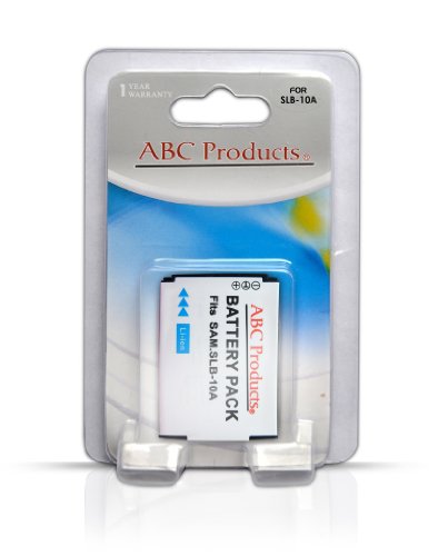 ABC Products® replacement rechargeable Samsung Digimax SLB10A SLB-10A Li-Ion Battery for ES55, ES60, ES63, HZ10W, HZ15W, iT100, L100, L110, L200, L210, L310W, L313, M100, M110, M310W, NV9, PL50, PL51, PL55, PL57, PL60, PL65, PL70, P800, P1000, P1200, SL102, SL105, SL202, SL203, SL310W, SL420, SL502, SL620, SL720, SL820, TL9, TL100, WB150F, WB500, WB690, WB700, WB750, WB850F Digital Camera etc
