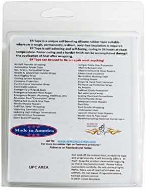 ER Tape: Self-Fusing Silicone Tape, DIY Wrap-It/Repair-It, White 2" x 36' x 0.030"(GL30W73HAR)