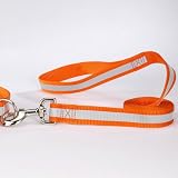 4 FOOT - ORANGE -Reflective Stripe Safety Dog Lead