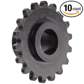 Miniature Delrin Sprocket 1/4" Bore, 15 Teeth, 0.586" Pitch Diameter (Pack of 10)