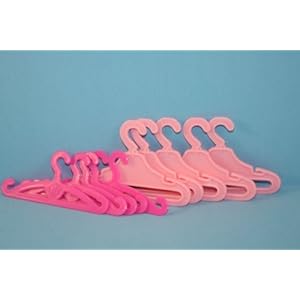 12 Pack of Doll Clothing Hangers Made to Fit the Barbie Doll 12 Pack of Doll Clothing Hangers Made to Fit the Barbie Doll