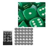 Eigenschaften Chessex 25805 / Chessex 25805 - Würfelset opaque grün/weiß, 36 6-seitige Würfel (12mm)
