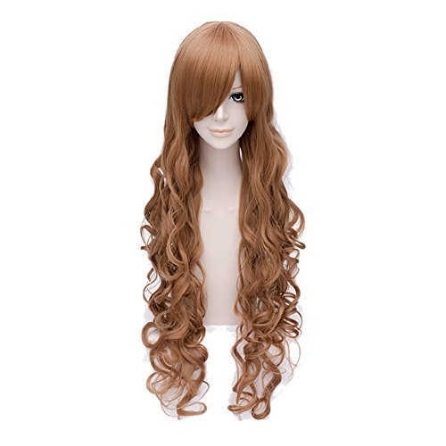 Toradora Aisaka Taiga 100cm Cosplay Curly Brown Wig Anime Hair + Free Wig Cap by cosplaymix