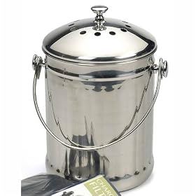 <b>Compost Pail by RSVP International - Stainless Steel</b>