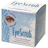 Eye Scrub Sterile Eye Makeup Remover & Eyelid Cleansing Pads 30 Ea (Pack of 6) - (Total of 180 Pads)
