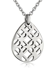 Fossil Signature Silver Pendant Necklace, 20"