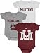 Montana Grizzlies Nike Newborn/Infant 3 Pack Creep...