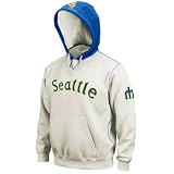 MLB Men's Seattle Mariners Golden Child Long Sleeve Hooded Fleece Pull Over (Scoured Natural/Deep Royal, XX-Large)