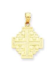 14k Gold Jerusalem Cross Pendant