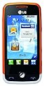 LG GS290 Cookie Fresh Handy (7.6cm (3") Display, Touchscreen, 2MP, 3.5mm Anschluss)  weiß-orange