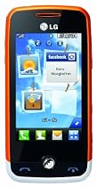 LG GS290 Cookie Fresh Handy (7.6cm (3") Display, Touchscreen, 2MP, 3.5mm Anschluss) weiß-orange