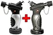 2x Unilite Sturmfeuerzeug mit arrettierbarer Jetflamme im Autoreifen-Design