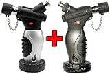 2x Unilite Sturmfeuerzeug mit arrettierbarer Jetflamme im Autoreifen-Design